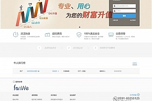 A0082方维p2p借贷系统完整版+P2P股票配资+p2p理财多合一版 自带APP手机端/WAP触屏版