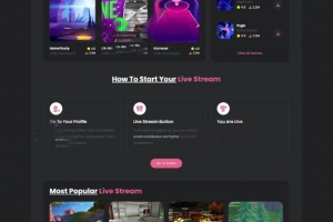 A0347游戏体验网站模板源码 HTML5热门游戏体验宣传网站模板源码