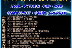 Q229-1900套计算机专业毕设项目代码资料大合集