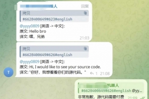 Q443–telegram AI全自动翻译客服机器人源码/带视频搭建教程/聊天翻译